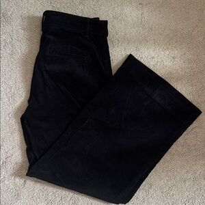 LOFT Black Corduroy Wide Leg Pants